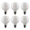 6Pk - Satco 6w G25 Globe Filament LED 2700K Medium Base Dimmable - 60w equiv